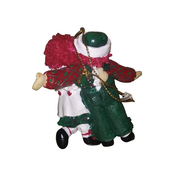 VTG 1998 Raggedy Ann and Andy Ornament Christmas Holiday Hanging 3 Inch Ornament - Picture 2 of 9